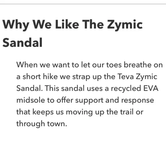 Teva Zymic Sandal NWT